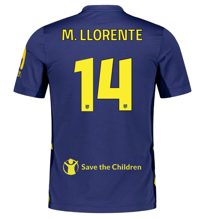 Jersey Atletico de Madrid 25/26 Away #14 M. LLORENTE
