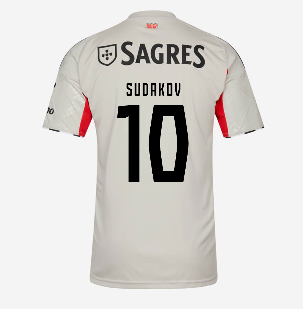 Jersey Benfica 25/26 Away Bege #10 SUDAKOV