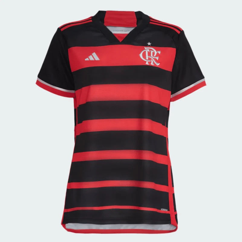 Jersey Feminina Flamengo I 24/25 Adidas - Rubro Negro