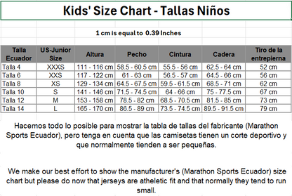 Kids Ecuador Away World Cup 2026