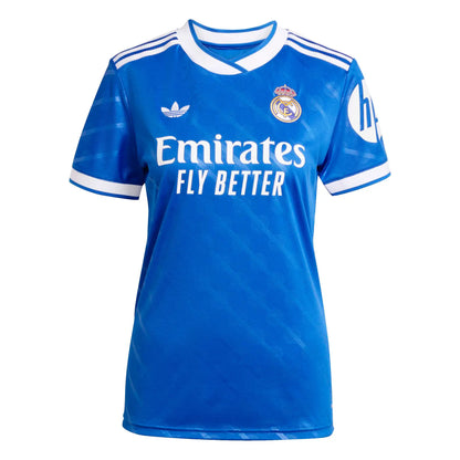 Royal blue Adidas Real Madrid womens third jersey 25/26 front