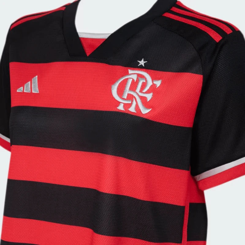 Jersey Feminina Flamengo I 24/25 Adidas - Rubro Negro